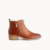 Ebony Leather Ankle Boot