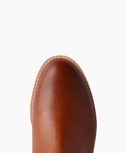 Ebony Leather Ankle Boot