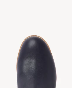 Ebony Leather Ankle Boot